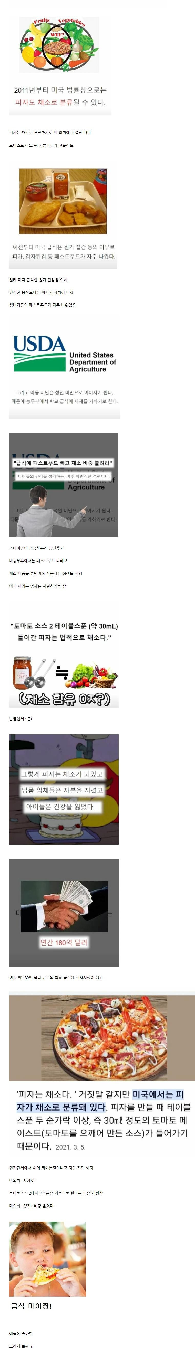 미국에선 의외로 피자를 채소로 분류한다