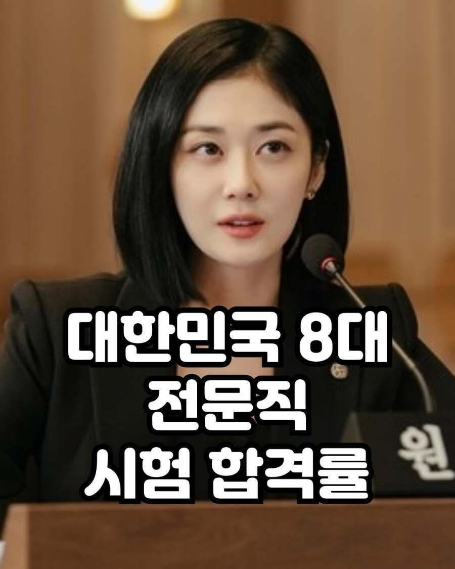 대한민국 8대 전문직 시험 합격률