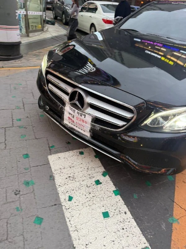 번호판이 바람에 날아갔다고?
